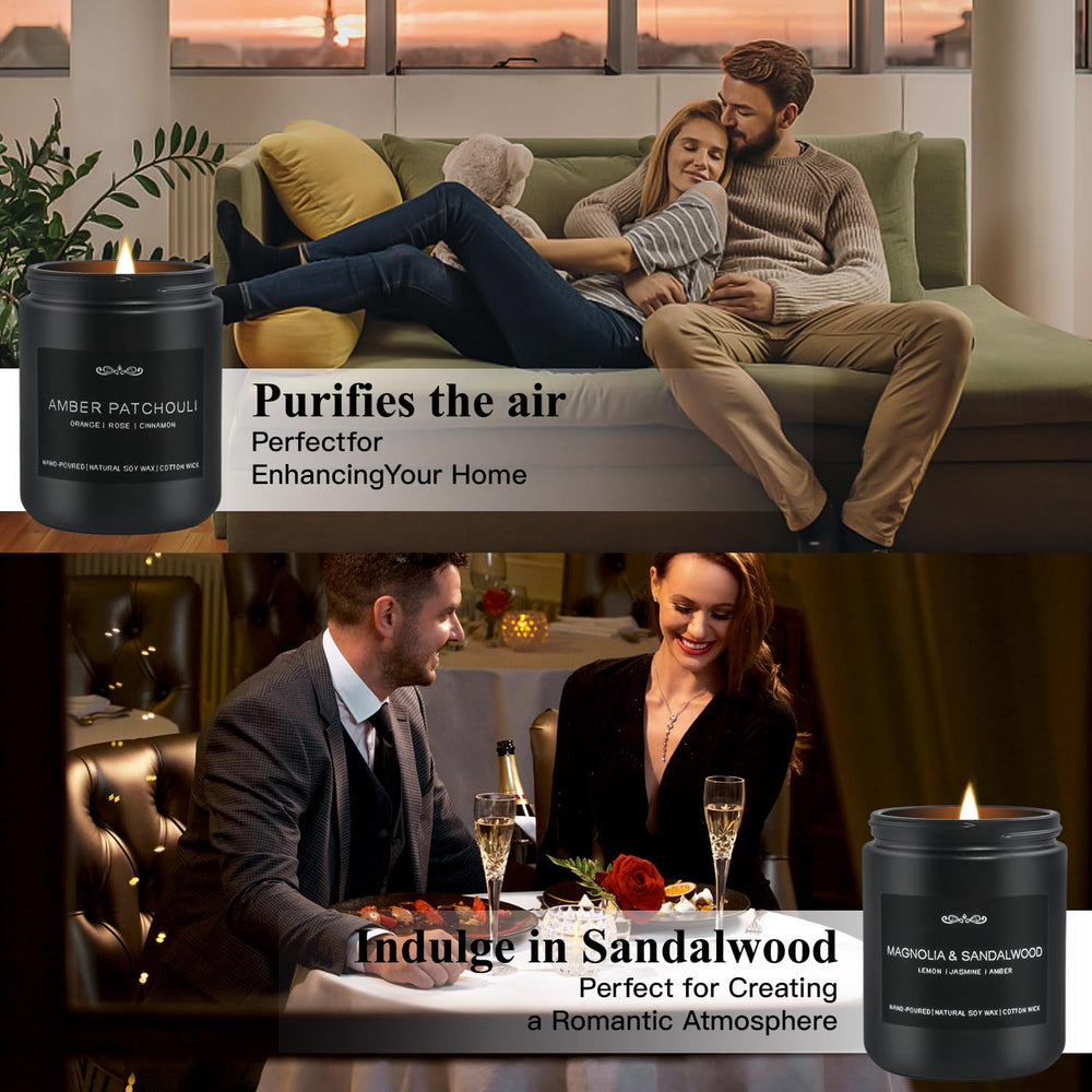 MKCLDE gift set for men candle pack in premium packaging