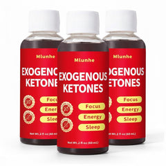 Mlunhe Exogenous Ketones bottle shows 10g ketones for steady energy.