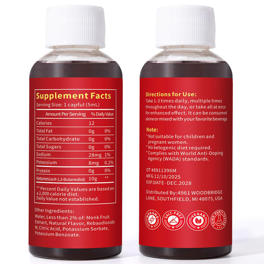 Pouring Mluhne exogenous ketones for clean energy without caffeine.