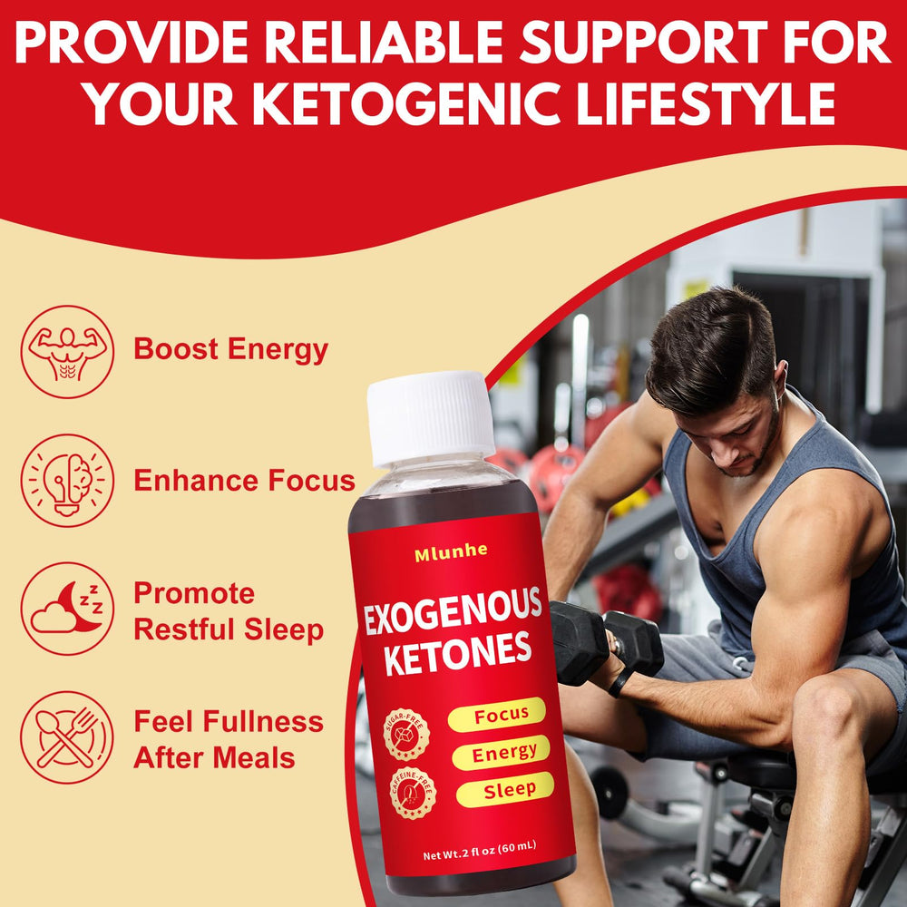 Serving portion of 60 ml ketones supports focused mornings.
