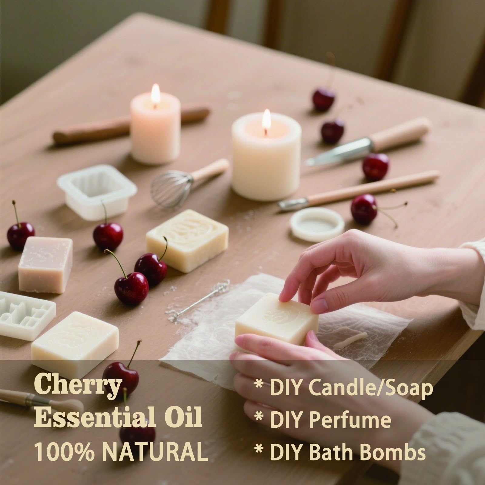MLYNKL Cherry Fragrance Oil for bath and massage rituals with soothing notes.