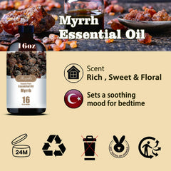 MLYNKL Myrrh essential oil for gift-ready packaging