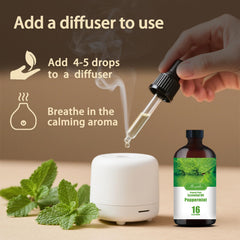 MLYNKL Peppermint essential oil for cleaning sprays with invigorating aroma.
