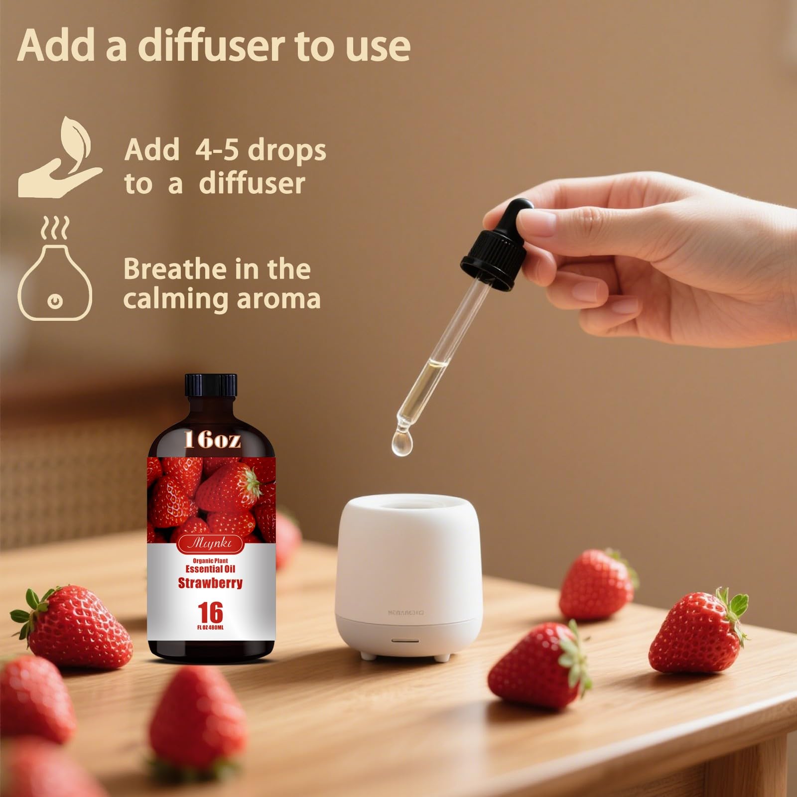 MLYNKL Strawberry fragrance oil for soaps and candles supports consistent scent.