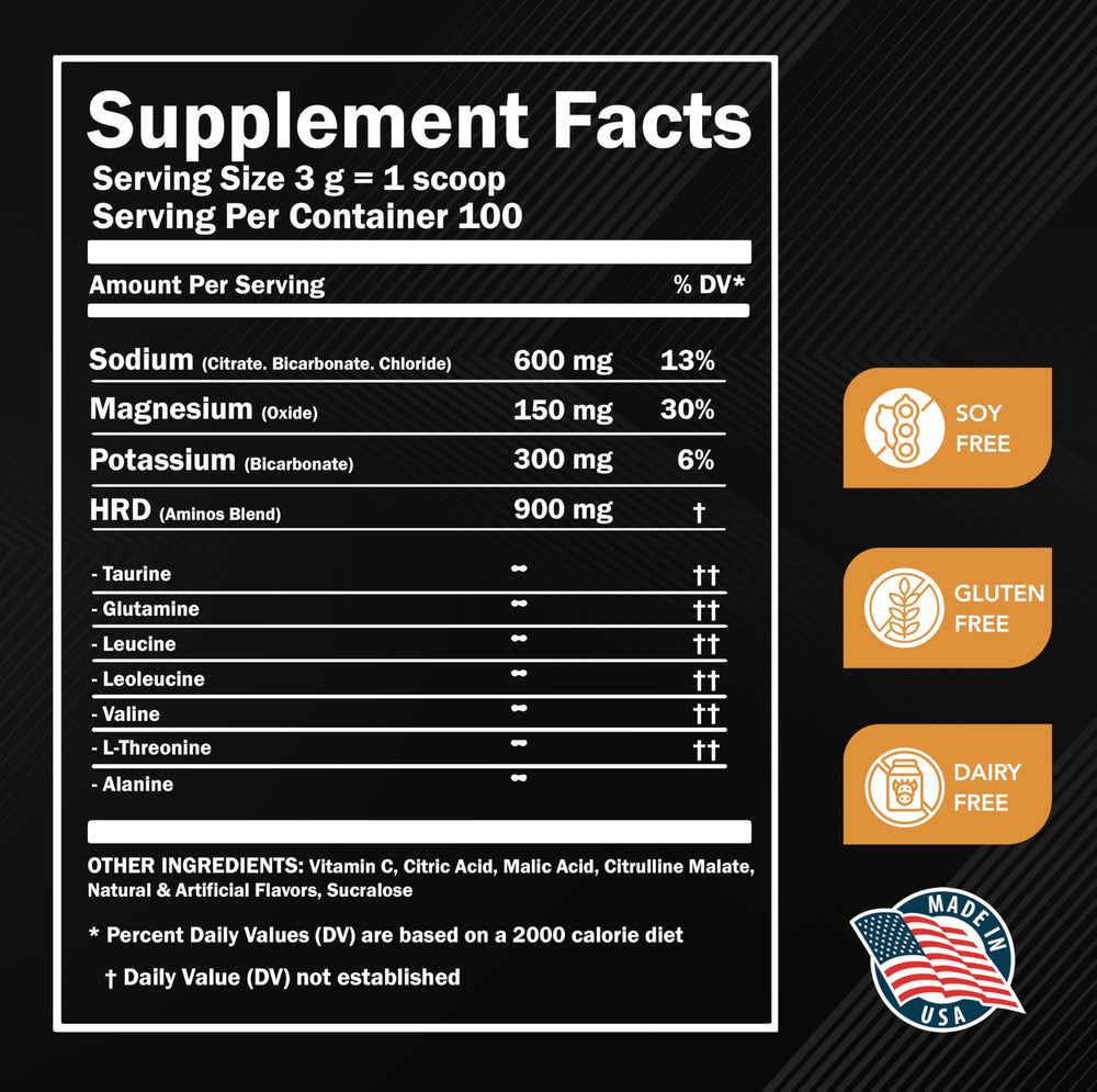 HRDWRK electrolytes powder in a gym bag for workouts