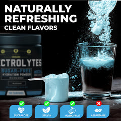 MMA Nutrition HRDWRK electrolytes powder keto-friendly and sugar-free badge visible