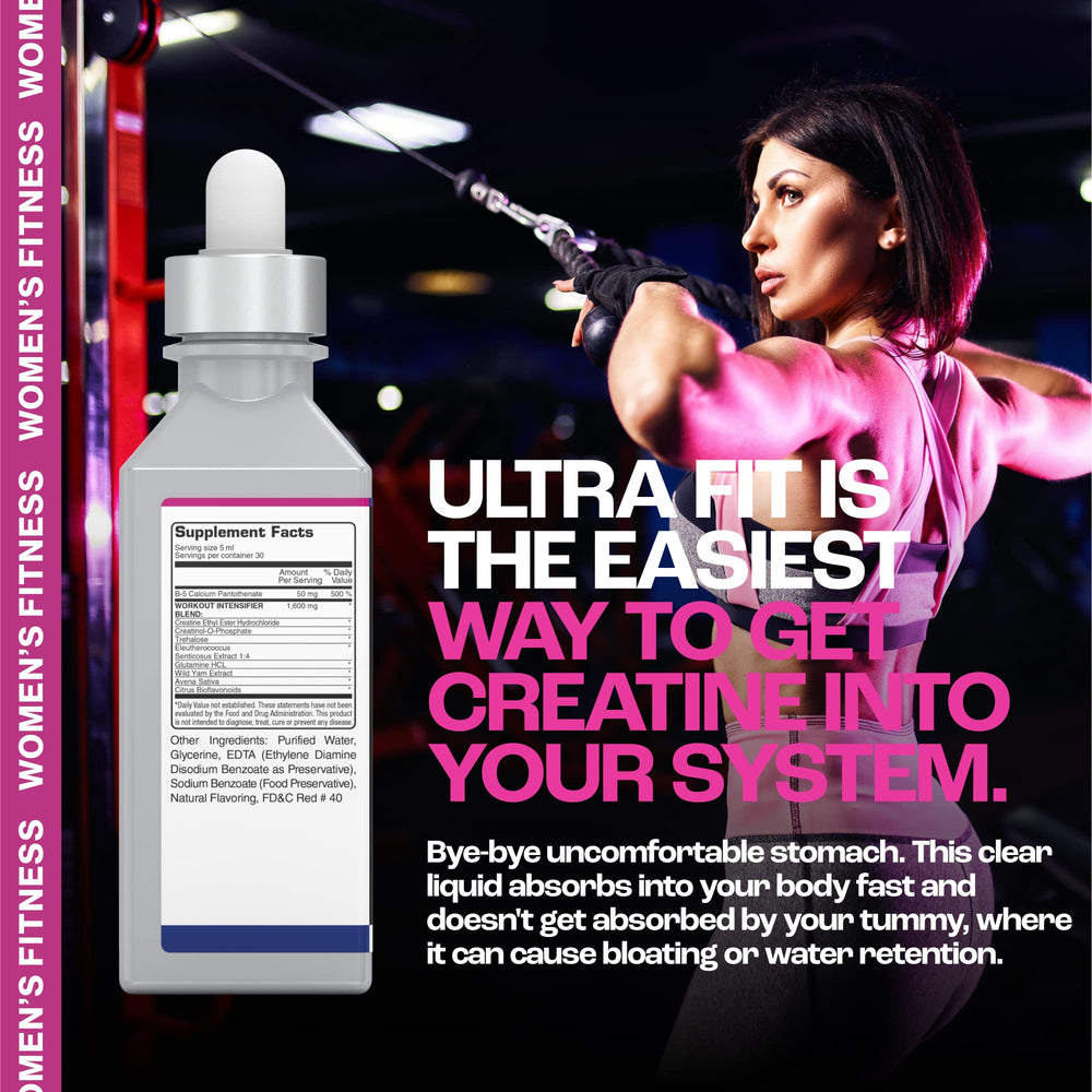 MMUSA Creatine for Women muscle-tone visualization during training session.