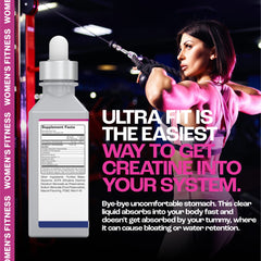 MMUSA Creatine for Women muscle-tone visualization during training session.