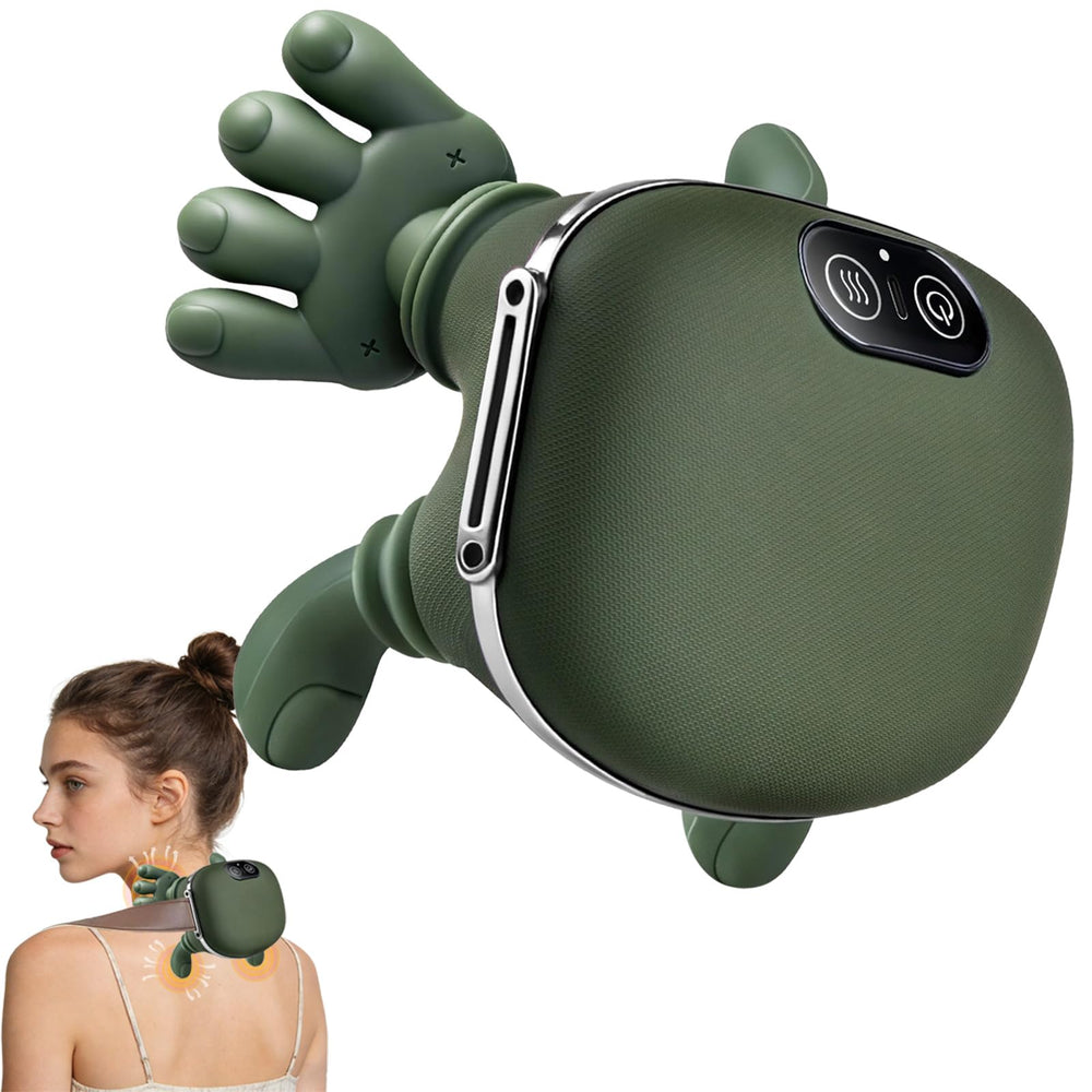 Mmxhn neck massager with heat provides deep kneading for neck comfort and shoulder relaxation.