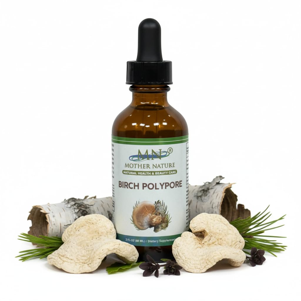 Mn Mother Nature Birch Polypore mushroom liquid drops for balanced daily wellness