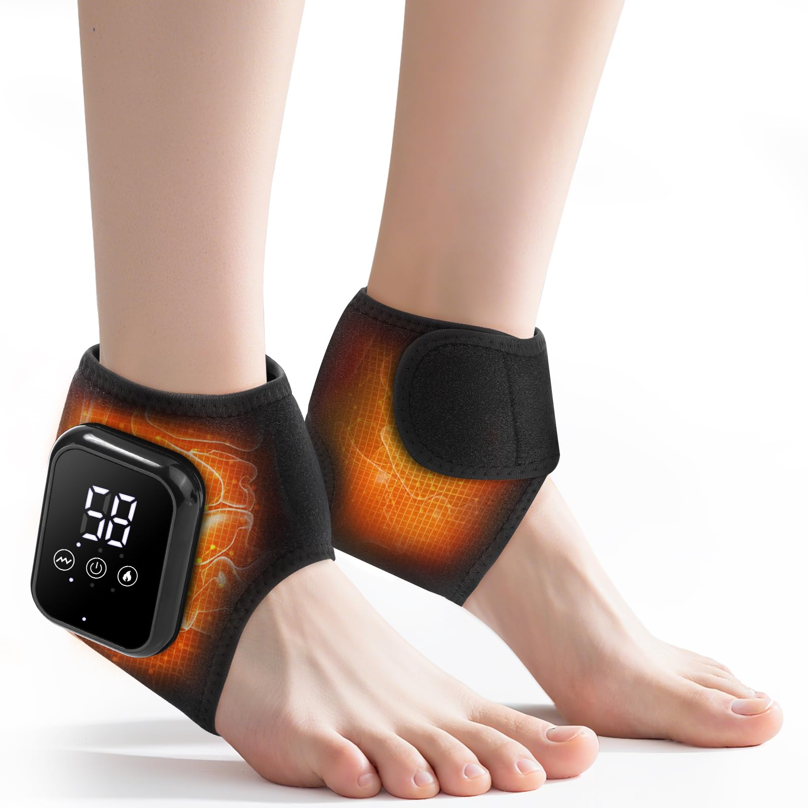 MOAJAZA ankle heating pad cordless for portable comfort and warmth