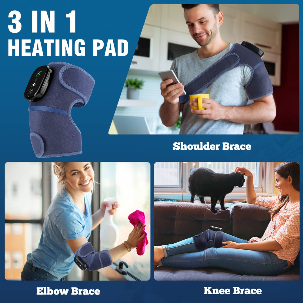 MOAJAZA knee massager heat level controls for customized warmth