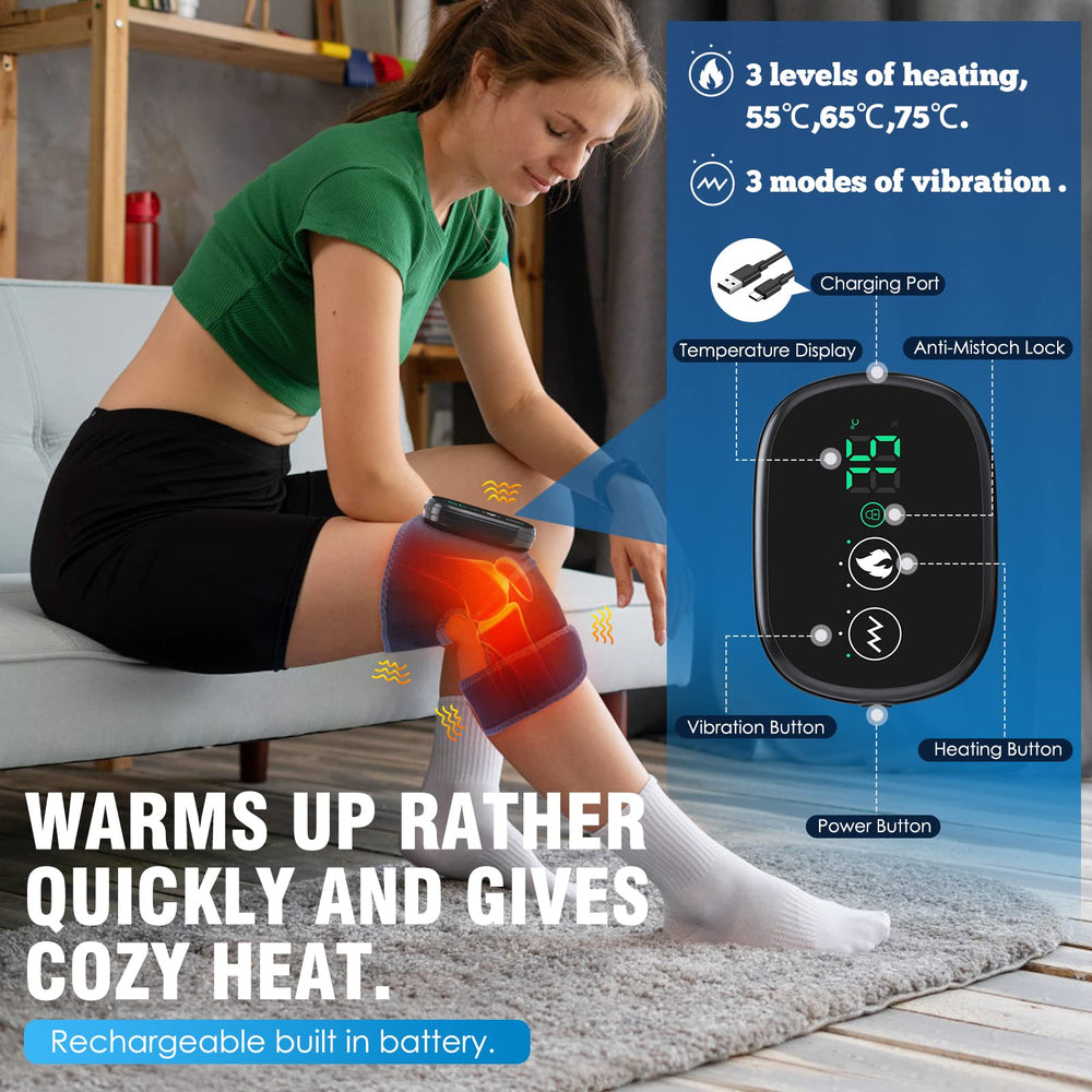 MOAJAZA knee massager used on shoulder or elbow with strap support