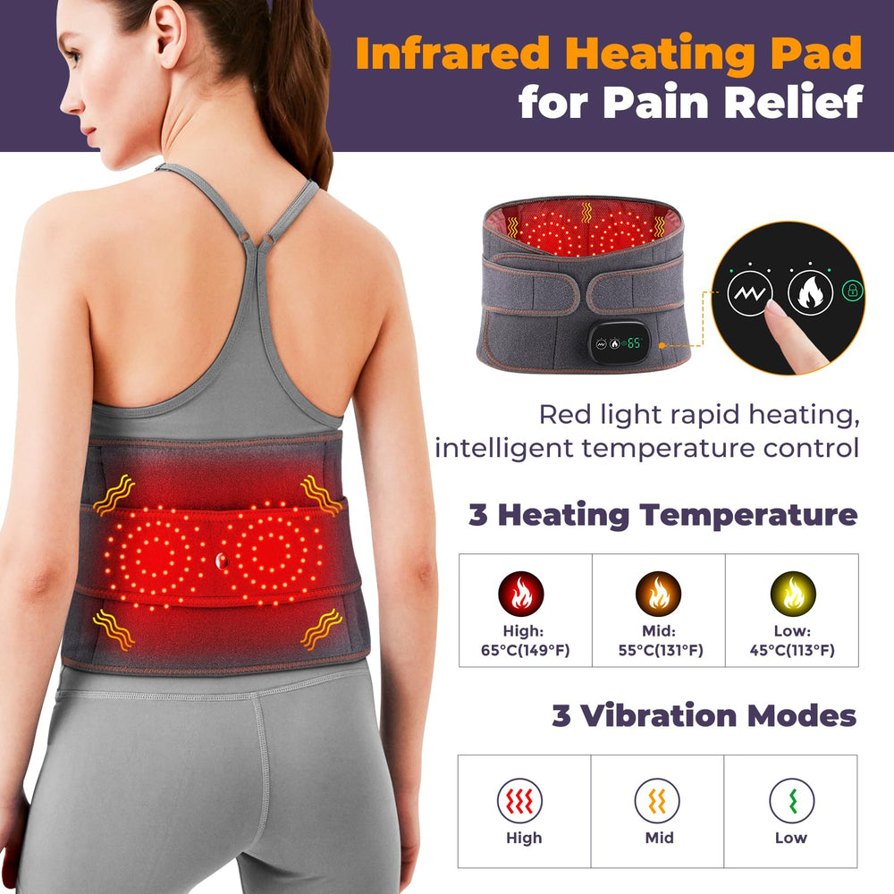MOAJAZA lumbar support belt with integrated vibration for targeted relaxation.