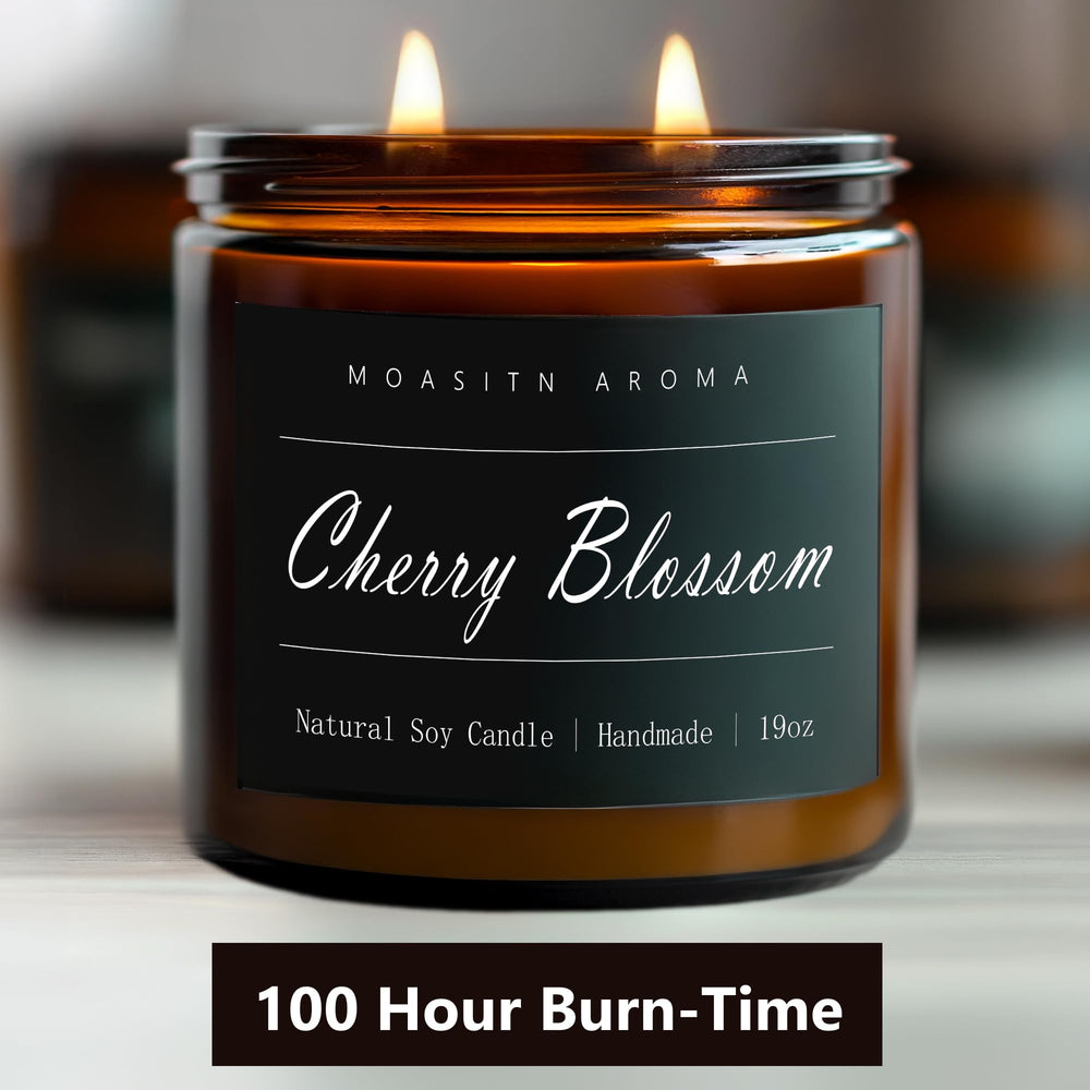 MOASITN Cherry Blossom candle scent diffusion filling a room with aroma