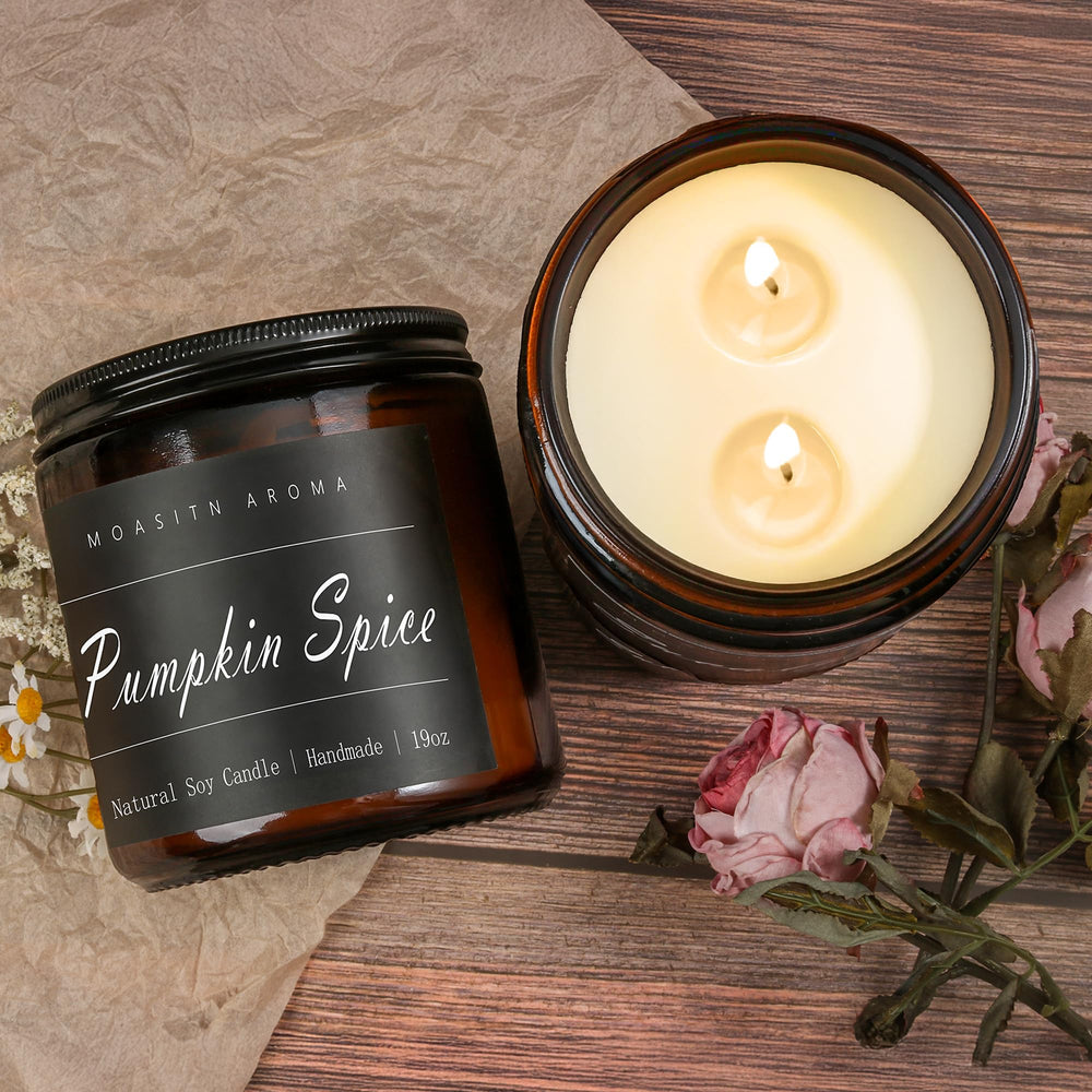 MOASITN natural cotton wicks ensure clean burn and steady fragrance release