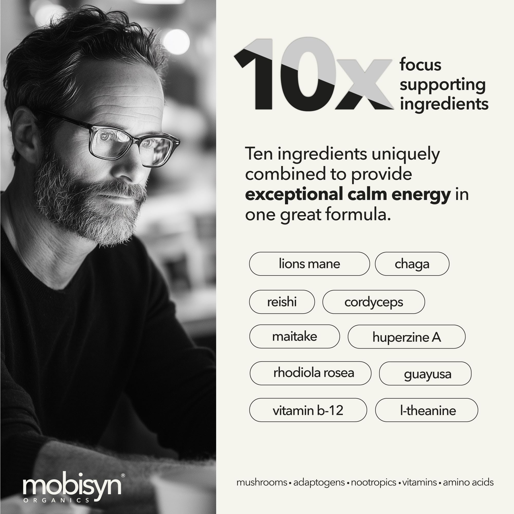 Mobisyn guayusa-amatea max ingredient close-up highlighting caffeine without jitters