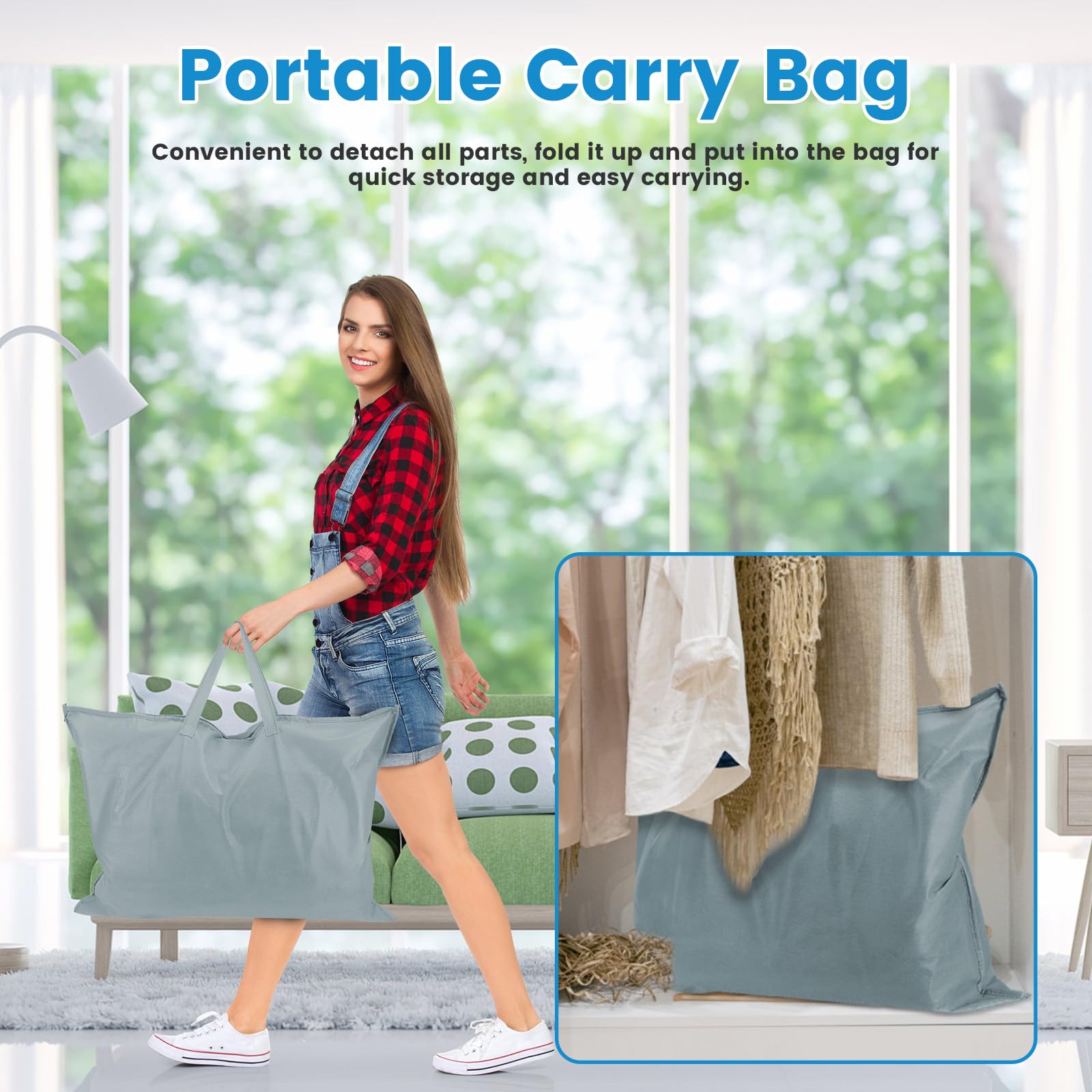 Moclever foldable design makes storage and transport simple.
