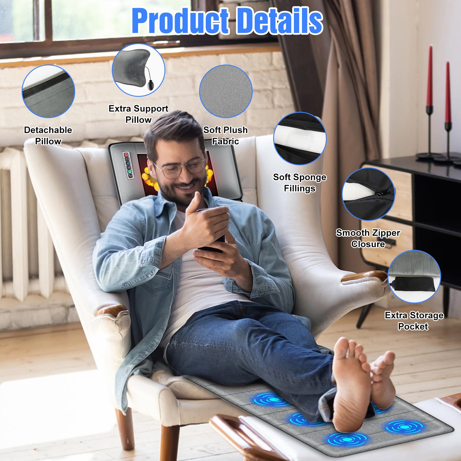 Moclever neck-lumbar-heat-pads provide soothing warmth to relax muscles.