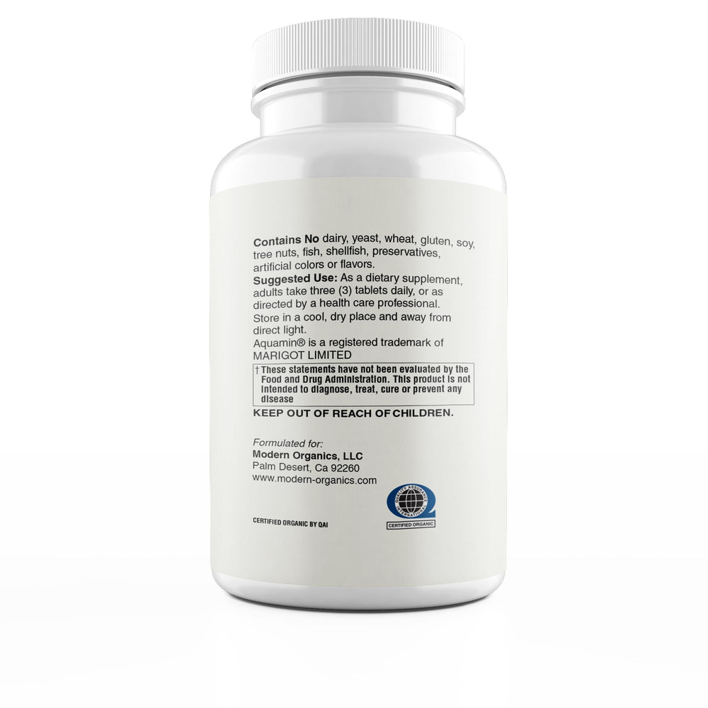 Modern Organics Plant Calcium packaging front highlighting organic algae formula