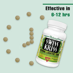 Swiss Kriss label closeup highlights sun-dried herbs and flower-based formula.