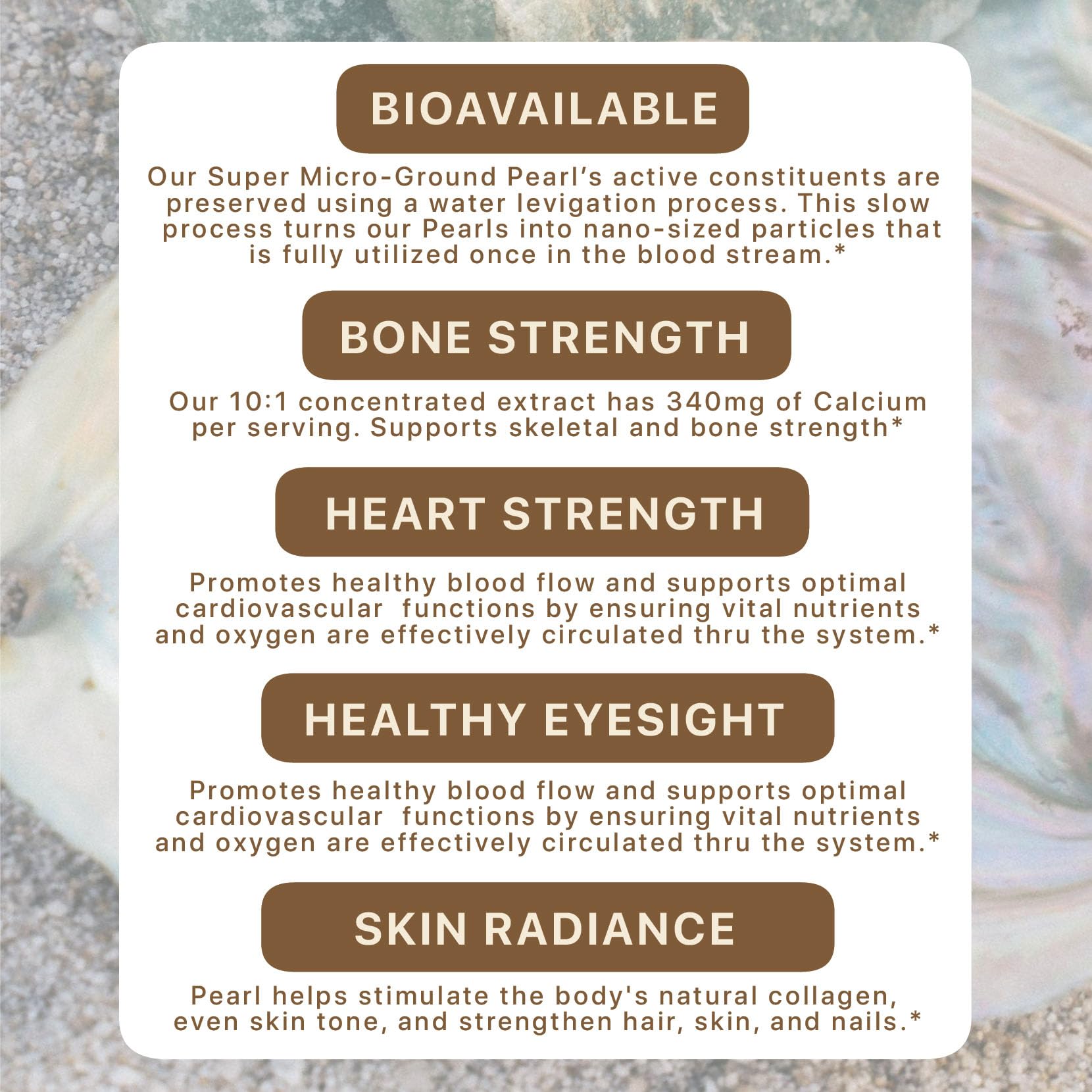 Pearl Powder stirred into tea for calming wellness moments