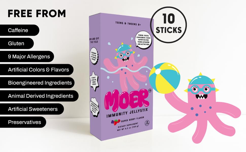 MOER Immunity JellyStix grab-and-go pack for school and travel