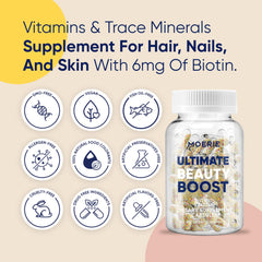 Illustration of Moerie's beadlet technology for better nutrient delivery to the scalp.