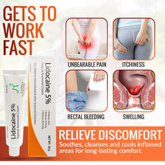 MOHNARK hemorrhoid cream in use on skin suggesting discreet treatment