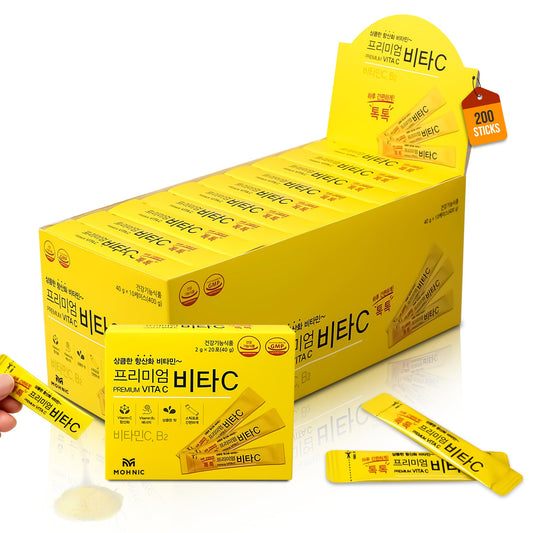 MOHNIC 200-sticks packaging for easy on-the-go vitamin C.
