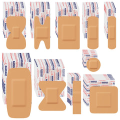 Moiscckel assorted bandages bulk pack for versatile first aid use.