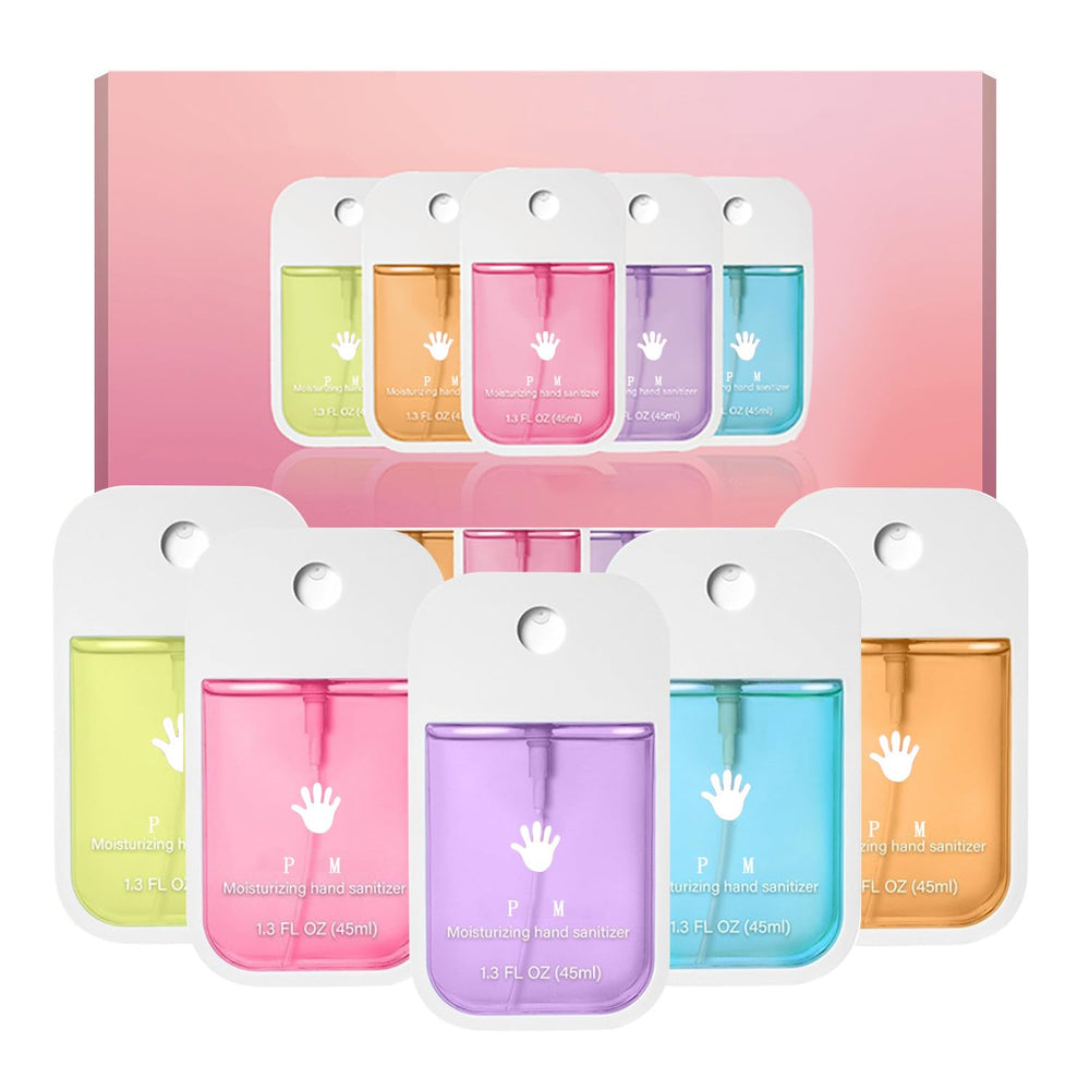 Moisturizing Hand Sanitizer Spray bottle with hydrating mist for daily use.