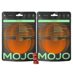 Mojo Extra Strength Focus Gummies bottle for convenient energy and focus support