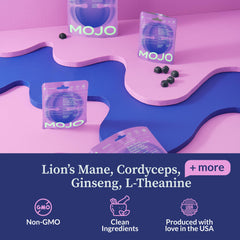 Mojo Focus Gummies with lion mane highlight cognitive clarity for daily tasks.