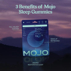 Gummies laid out to illustrate an easy nightly routine and flavor.