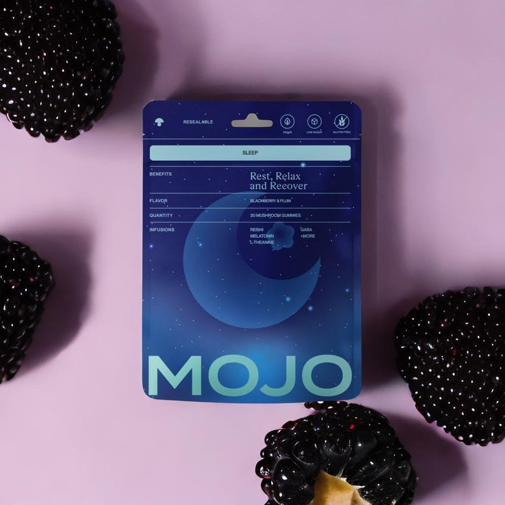 USA-made Mojo Sleep Gummies packaging signals quality and transparency.