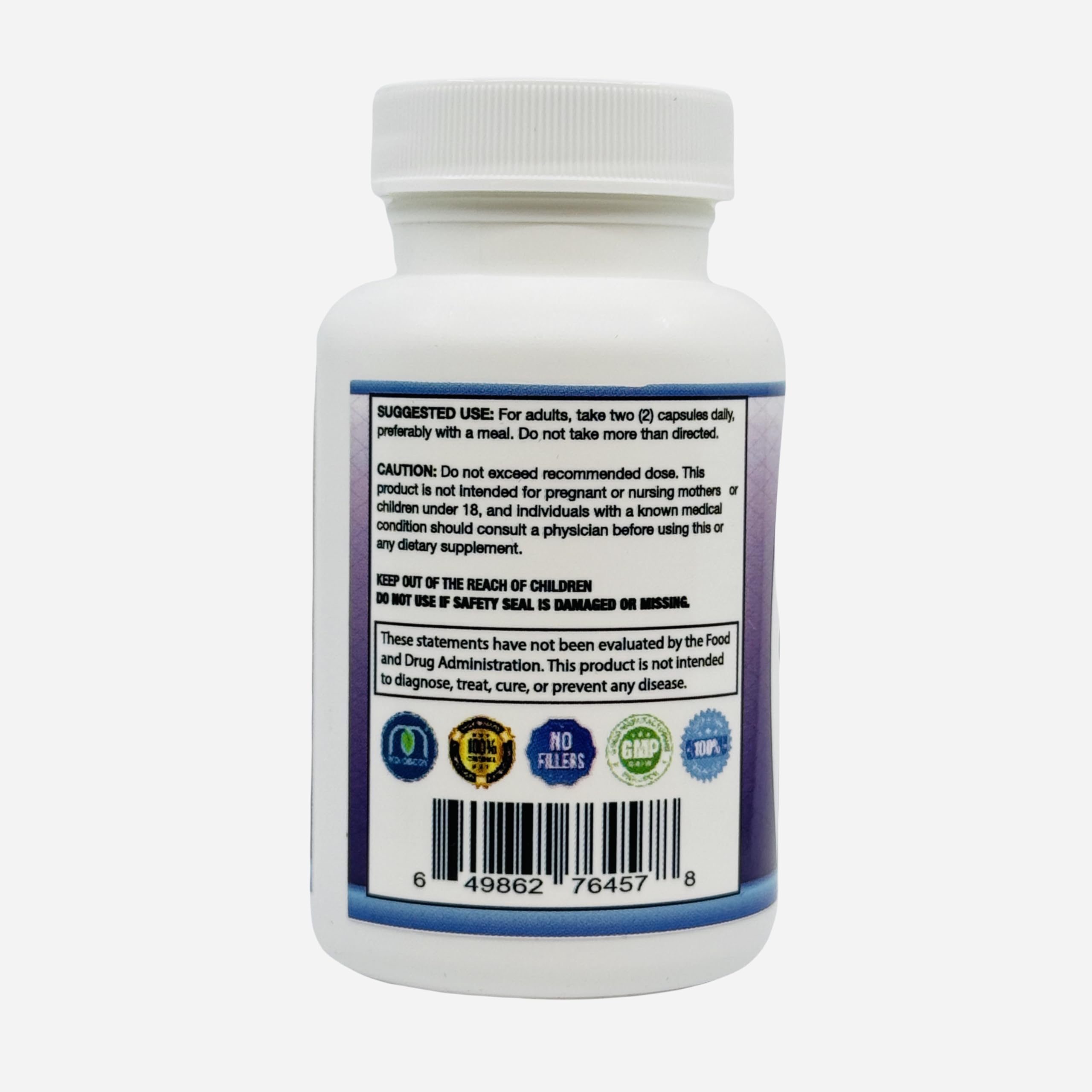 MOJObody Maqui Berry Capsules nutrient panel notes vitamin C calcium and iron