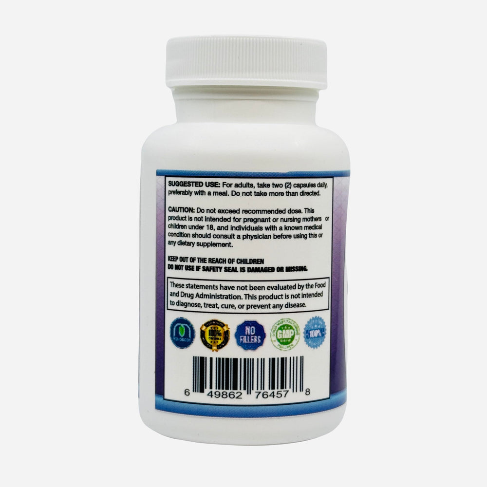 MOJObody Maqui Berry Capsules nutrient panel notes vitamin C calcium and iron