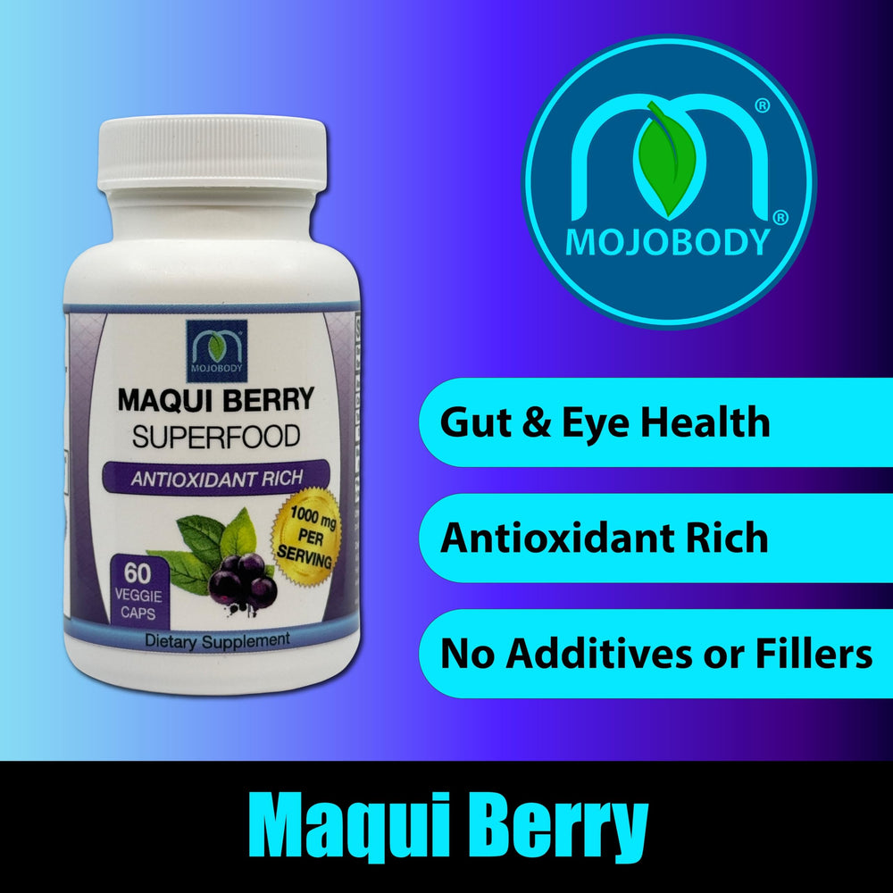 MOJObody Maqui Berry Capsules pour shows 60 veggie capsules for daily use