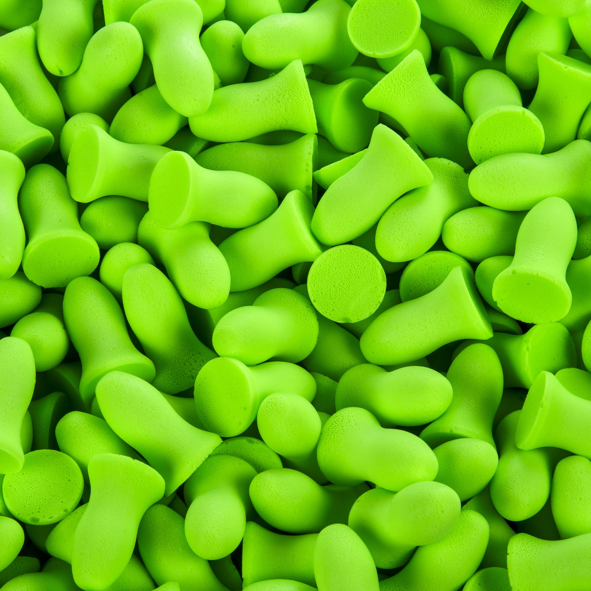 Moldex Meteors bright green earplugs stand out for quick identification.