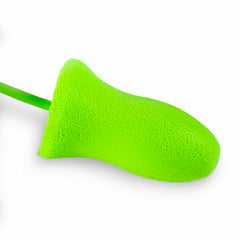 Moldex Meteors bright green earplugs help quick identification and quality assurance in busy environments.
