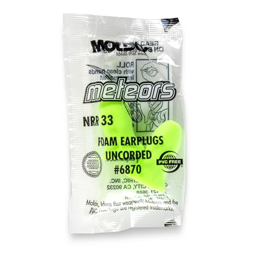 Moldex Meteors soft foam earplugs provide gentle ear canal comfort.