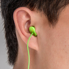 Moldex Meteors corded design keeps plugs within reach for continuous use and easy removal.