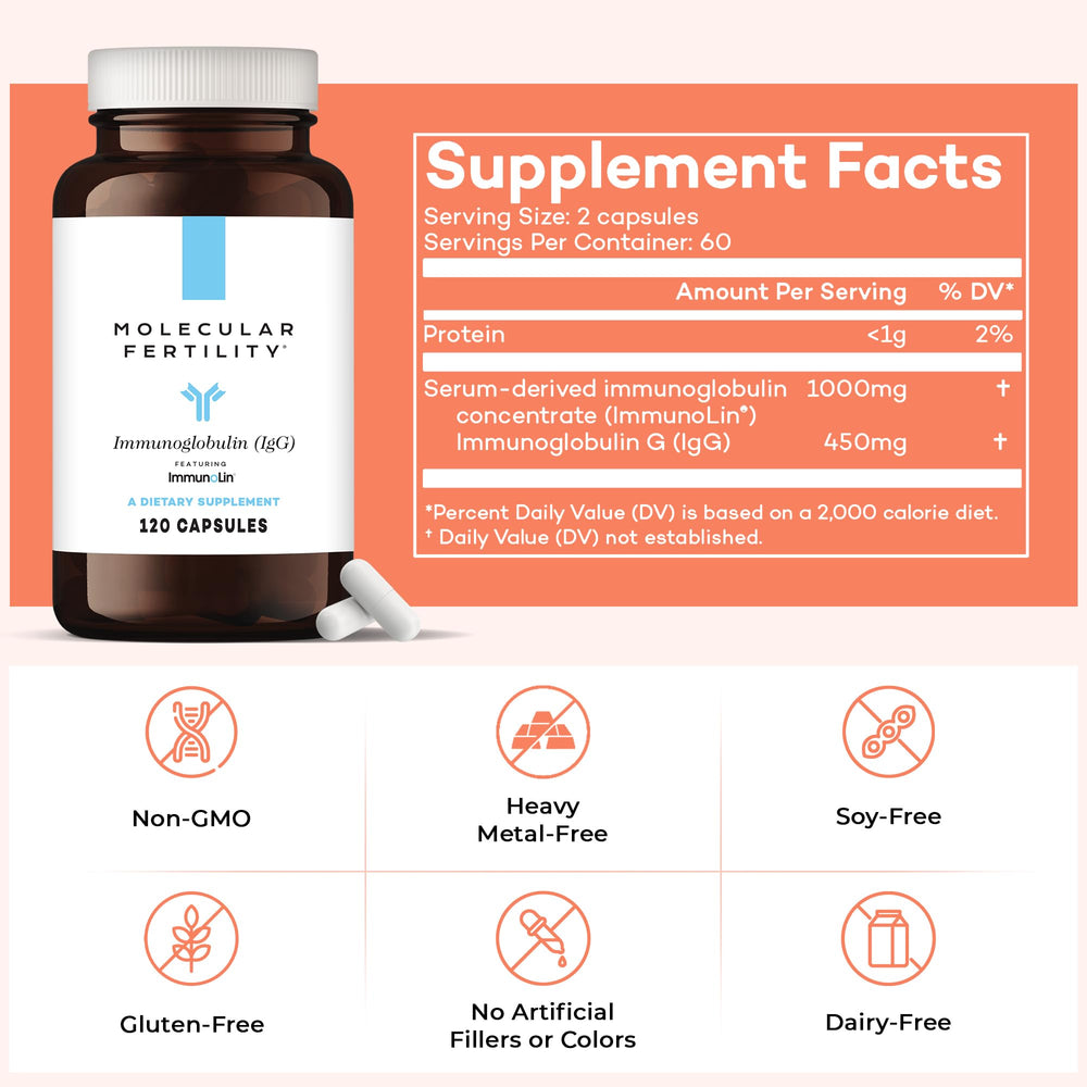 Pouring Molecular Fertility Immunoglobulin capsules for daily routine