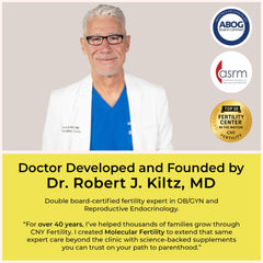 USA-made Molecular Fertility VIVOMEGA label indicating trusted manufacturing