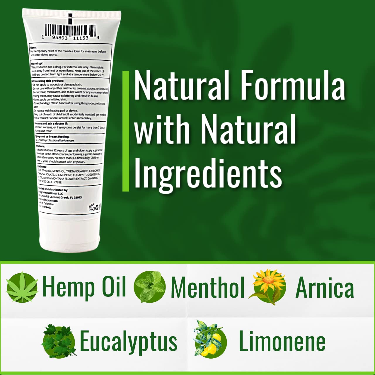 Moline You cream back-application shown for soothing back and hip tension.
