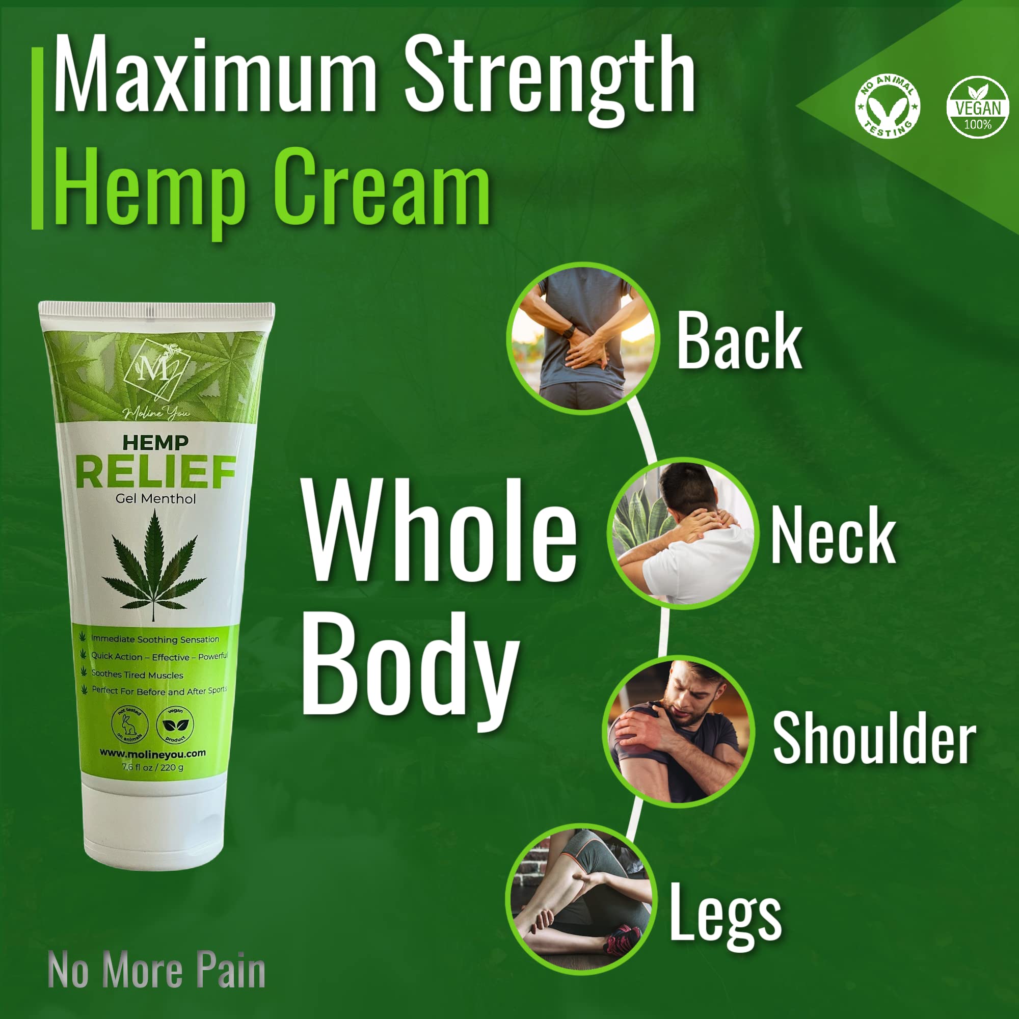 Moline You cream shoulder massage shows relief for tense shoulders.