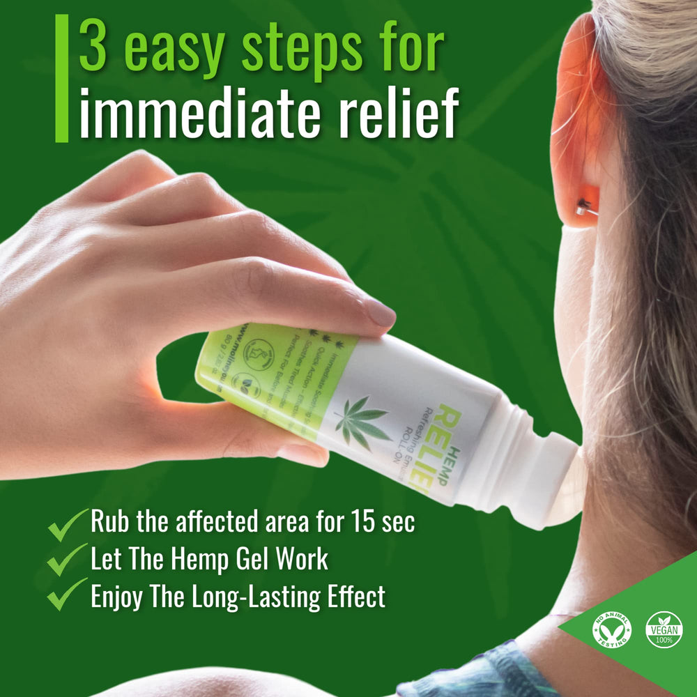 Moline You roll-on back targeting tension with non-greasy feel.