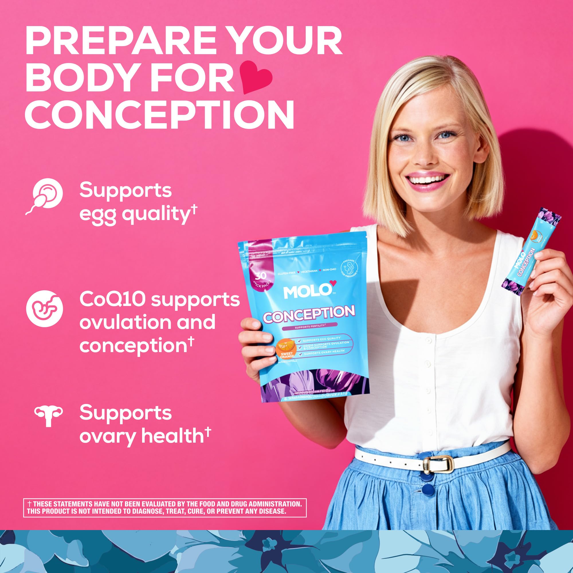 MOLO Conception packaging with spoon and measure for convenient, pre-measured servings