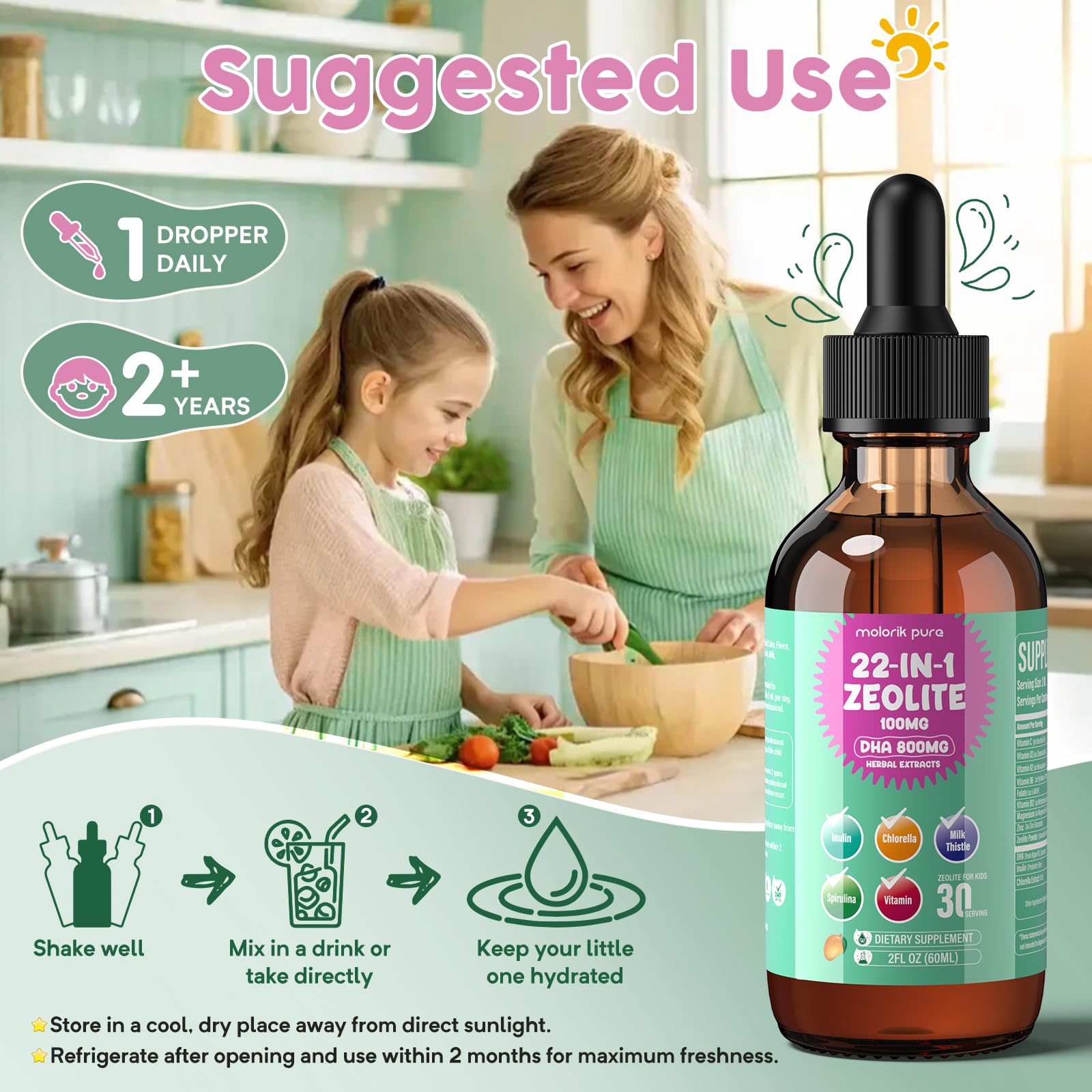 Molorik Pure herbal blend with cilantro and dandelion